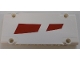 Part No: 64782pb048L  Name: Technic, Panel Plate 5 x 11 x 1 with Red Trapezoids Pattern Model Left Side (Sticker) - Set 42100