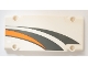 Part No: 64782pb054R  Name: Technic, Panel Plate 5 x 11 x 1 with Dark Bluish Gray and Orange Stripes Pattern Model Right Side (Sticker) - Set 42052