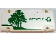 Part No: 64782pb067R  Name: Technic, Panel Plate 5 x 11 x 1 with Green Recycling Arrows, 'RECYCLE', Birds and Trees Pattern Model Right Side (Sticker) - Set 42167