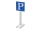 Part No: 647pb01  Name: Road Sign Square with Parking Pattern