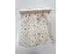 Part No: 6483pb03  Name: Duplo, Furniture Curtain Plate 2 x 6 with White Cloth Curtains with Red, Blue, Yellow and Lime Flowers Pattern