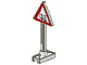 Lot ID: 223681156  Part No: 649p01  Name: Road Sign Triangle with Level Crossing Pattern