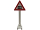 Part No: 649p01  Name: Road Sign Triangle with Level Crossing Pattern