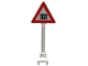 Part No: 649p01b  Name: Road Sign Triangle with Level Crossing Small, Thick Pattern