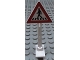 Part No: 649pb03  Name: Road Sign Triangle with Pedestrian Crossing 1 Person in Crosswalk Pattern
