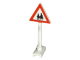 Lot ID: 205575555  Part No: 649pb04  Name: Road Sign Triangle with Pedestrian Crossing 2 People Pattern