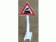 Lot ID: 388399504  Part No: 649pb06  Name: Road Sign Triangle with Train Engine Pattern