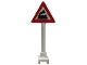Lot ID: 408754308  Part No: 649pb06  Name: Road Sign Triangle with Train Engine Pattern