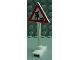 Part No: 649pb09  Name: Road Sign Triangle with Worker and 1 Pile Pattern
