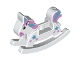Lot ID: 301226831  Part No: 65108pb01  Name: Duplo Rocking Horse with Stars and Horn Pattern (Unicorn)
