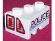 Part No: 6564pb01  Name: Wedge 3 x 2 Right with Taillights and 'POLICE' on White/Blue Background Pattern (Stickers) - Set 8230