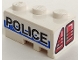 Part No: 6565pb01  Name: Wedge 3 x 2 Left with Taillights and 'POLICE' on White/Blue Background Pattern (Stickers) - Set 8230