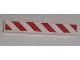 Part No: 6636pb020L  Name: Tile 1 x 6 with Red and White Danger Stripes Pattern Left (Sticker) - Set 7592