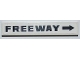 Part No: 6636pb046  Name: Tile 1 x 6 with 'FREEWAY' and Black Right Arrow Pattern (Sticker) - Set 8186