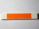 Part No: 6636pb099  Name: Tile 1 x 6 with Orange Stripe Pattern (Sticker) - Set 10129