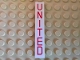 Part No: 6636pb154  Name: Tile 1 x 6 with Red 'UNITED' Pattern