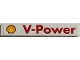 Part No: 6636pb218  Name: Tile 1 x 6 with Shell Logo and Red 'V-Power' Large Pattern (Sticker) - Set 8157