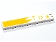 Part No: 6636pb395  Name: Tile 1 x 6 with Partially Painted Bench Plank with Yellow Paint Drips, Smiley Face and Flower Pattern (Sticker) - Set 41748