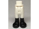 Lot ID: 325008300  Part No: 67072c00pb005  Name: Mini Doll Hips and Trousers with Back Pockets with Molded Black Lower Legs / Boots Pattern - Thin Hinge