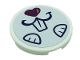 Part No: 67095pb012  Name: Tile, Round 3 x 3 with Rabbit Face with Heart Nose Pattern (Sticker) - Set 41685