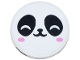 Part No: 67095pb121 Name: Tile, Round 3 x 3 with Panda Face, Black Eye Patches and Nose, Bright Pink Cheeks Pattern (Sticker) - Set 42648 Part No: 67095pb121 Name: Tile, Round 3 x 3 with Panda Face, Black Eye Patches and Nose, Bright Pink Cheeks Pattern (Sticker) - Set 42648