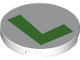 Part No: 67095pb140  Name: Tile, Round 3 x 3 with Super Mario Luigi Logo Bright Green Capital Letter L Pattern