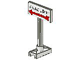 Lot ID: 363697757  Part No: 676p01  Name: Road Sign Rectangle, Axle Pole with Snack Bar Pattern