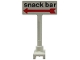 Part No: 676p01  Name: Road Sign Rectangle, Axle Pole with Snack Bar Pattern