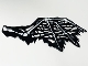 Part No: 69658  Name: Cloth Wing Dragon Right, Black and Tattered with White Bones Pattern