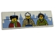 Part No: 69729pb044  Name: Tile 2 x 6 with Bright Light Blue City Skyline and 3 Minifigures Pattern (Sticker) - Set 40574