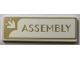 Part No: 69729pb176  Name: Tile 2 x 6 with Gold 'ASSEMBLY' Pattern (Sticker) - Set 41714