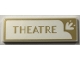Part No: 69729pb177  Name: Tile 2 x 6 with Gold 'THEATRE' Pattern (Sticker) - Set 41714