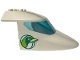 Part No: 69953pb03 Name: Aircraft Fuselage Forward Top Curved 6 x 10 x 4 with 2 Window Panes with Molded Trans-Light Blue Glass and Lime, Dark Turquoise and Bright Light Yellow Bird Logo Pattern on Both Sides (Stickers) - Set 42656 Part No: 69953pb03 Name: Aircraft Fuselage Forward Top Curved 6 x 10 x 4 with 2 Window Panes with Molded Trans-Light Blue Glass and Lime, Dark Turquoise and Bright Light Yellow Bird Logo Pattern on Both Sides (Stickers) - Set 42656