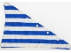 Part No: 71308  Name: Cloth Sail Triangular 14 x 22 with Blue Thin Stripes Pattern