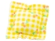 Part No: 71802  Name: Scala Cloth Pillow Small Checkered with Yellow Lines and Cherries Pattern