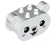 Lot ID: 329078270  Part No: 72133pb04  Name: Duplo, Brick 2 x 4 x 2 1/2 Rounded Ends, Ears on Sides with Black Eyes, Nose, and Mouth, and Bright Pink Cheeks and Tongue, Polar Bear Head Pattern