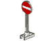 Lot ID: 388400789  Part No: 7284  Name: Road Sign Round with No Entry / Thoroughfare Pattern