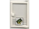 Part No: 73435c01pb05  Name: Door 1 x 4 x 5 Right with Trans-Clear Glass and Bill & Coins Pattern (Sticker) - Set 1490