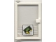 Part No: 73436c01pb05  Name: Door 1 x 4 x 5 Left with Trans-Clear Glass and Bill & Coins Pattern (Sticker) - Set 1490