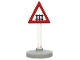Part No: 747p03c02  Name: Road Sign with Post, Triangle with Level Crossing Pattern, Type 2 Base