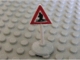 Lot ID: 389870729  Part No: 747pb02c01  Name: Road Sign with Post, Triangle with Man Crossing Pattern, Type 1 Base
