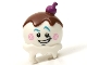 Part No: 75876pb01  Name: Minifigure, Head, Modified Ice Cream Scoop with Purple Cherry, Reddish Brown Topping, Medium Azure Eyebrows and Bright Pink Cheek Spirals Pattern