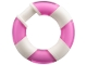 Part No: 7649pb01  Name: Minifigure, Utensil Life Preserver with Molded Trans-Dark Pink Sections Pattern