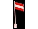 Part No: 776p06  Name: Flag on Flagpole, Wave with Austria Pattern - No Bottom Lip