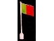Part No: 776p12  Name: Flag on Flagpole, Wave with Portugal Pattern - No Bottom Lip
