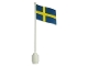 Lot ID: 405144824  Part No: 777p02  Name: Flag on Flagpole, Wave with Sweden Pattern