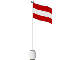 Lot ID: 274153492  Part No: 777p06  Name: Flag on Flagpole, Wave with Austria Pattern