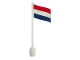 Lot ID: 396987229  Part No: 777p07  Name: Flag on Flagpole, Wave with Netherlands Pattern