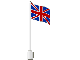 Lot ID: 392274308  Part No: 777p11  Name: Flag on Flagpole, Wave with Great Britain Pattern