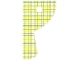 Part No: 79417  Name: Cloth Curtain Right with Bright Light Yellow and Sand Blue Plaid Pattern - Traditional Starched Fabric